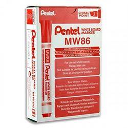 Pentel Mw86 Whiteboard Marker Chisel Point Red - Ideal for Emphasizing Key Points on Productcaster.