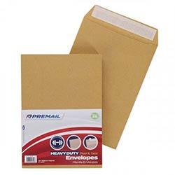 Premail C5 Heavy Duty Peel & Seal Envelopes Manilla Pack of 25 - Reliable and Sturdy for Important Documents on Productcaster.