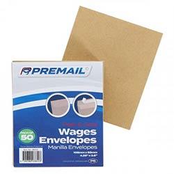 Premail Peel & Seal Wages Envelopes Pack of 50 - Plain - Essential Business Supplies on Productcaster.