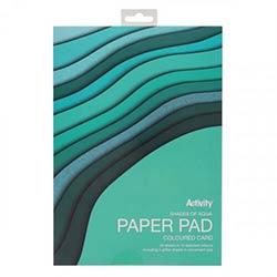 Premier Activity A4 Paper Pad Shades of Aqua 180gsm 24 Sheets - Ideal for Artistic Projects on Productcaster.