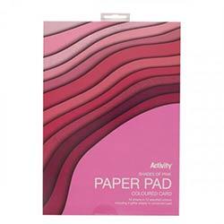 Premier Activity A4 Paper Shades of Pink Pad 180gsm 24 Sheets - Bright and Cheerful for Creative Projects on Productcaster.