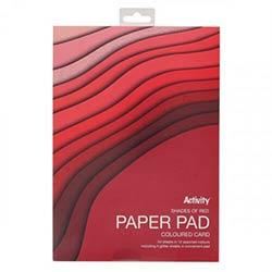 Premier Activity A4 Paper Pad Shades of Red 180gsm 24 Sheets - Ideal for Vibrant Projects on Productcaster.