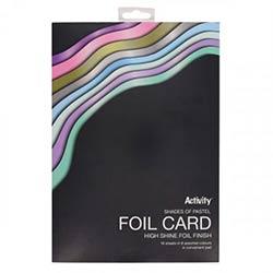 Premier Activity A4 Foil Card Shades of Pastel 220gsm 16 Sheets - Ideal for Elegant Crafts on Productcaster.