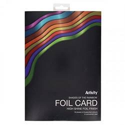 Premier Activity A4 Foil Card Shades of The Rainbow 220gsm 16 Sheets - Bright and Fun for Creative Works on Productcaster.