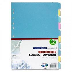 Concept 10 Part Subject Dividers 150gsm - Efficient File Organization on Productcaster.