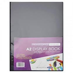 Premier Office A2 40 Pocket Presentation Display Book Black - Perfect for Organizing Documents on Productcaster.