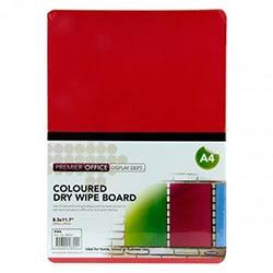 Premier Office A4 Coloured Dry Wipe Board Pink - Bright and Fun for Interactive Learning on Productcaster.