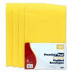 Premier Post Padded Envelopes Size C 170X225 Pack of 4 - Great for Shipping Letters and Cards on Productcaster.