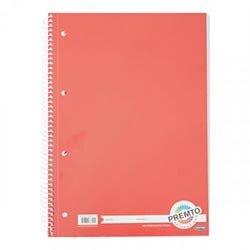 Premier A4 Spiral Notebook 320 Pages Ketchup Red - Great for Keeping Your Notes Together on Productcaster.