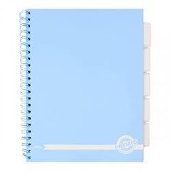 Premier A4 Pastel Wiro Notebook 5 Subject, 200 Pages Assorted Colours - Organize Your Projects Easily on Productcaster.