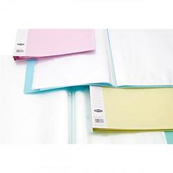 Premier A4 Pastel Display Book 40 Pocket Assorted Colours - Great for Presentations & Reports on Productcaster.