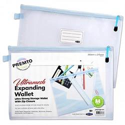 Premier B4+ Pastel Ultramesh Expanding Wallet Cornflower Blue - Secure, Durable Document Holder on Productcaster.