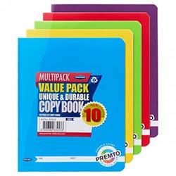 Premto Durable Cover Exercise Copy Book 88 Pages Pack of 10 No.11 - Strong and Durable for Repeated Use on Productcaster.