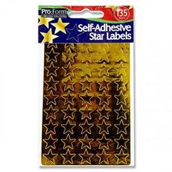 Pro Form Gold Stars Pack of 135 Ideal for Crafting and Rewarding Achievements on Productcaster.