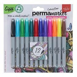 Proscribe Permanent Permamarkie Markers Pack of 12 - Long-Lasting Marking Power on Productcaster.