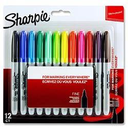 Sharpie Fine Markers Pack of 12 - Vibrant markers for all your creative needs on Productcaster.