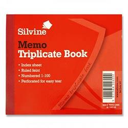 Silvine Memo Triplicate Book - Essential office supplies for efficient communication on Productcaster.