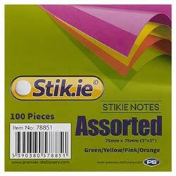 Stik-Ie Notes Pack of 4 38mm x 38mm Rainbow Flag Stikie Notes - Essential stationery for organization on Productcaster.