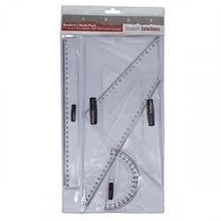 Student Solutions Multi-Pack Set Square Set - 4 Piece - Versatile Measuring Set on Productcaster.