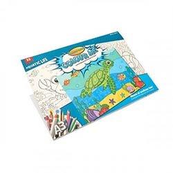 World Of Colour A3 25 Sheet Colouring Book - Aquatic Life - Fun and Creative Coloring for Kids on Productcaster.