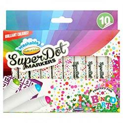 World Of Colour Pack of 10 Super Dot Bingo Markers - Bright & Easy-to-Use for Bingo Games on Productcaster.