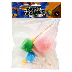 World Of Colour Paint Sponges Assorted Colours Pack of 5 - Ideal for Art and Painting on Productcaster.