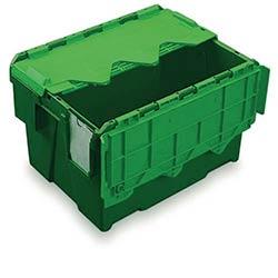 Green attached lid containers - 20L on Productcaster.