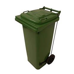 Pedal operated wheelie bins,120L Green on Productcaster.