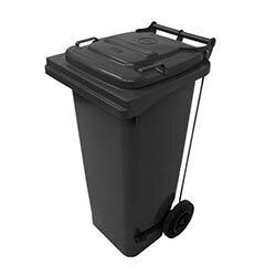 Pedal operated wheelie bins,120L Grey on Productcaster.