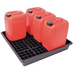 Drum storage drip trays with sump grid on Productcaster.