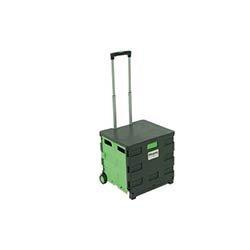 Folding box trolleys - 35kg capacity with lid on Productcaster.