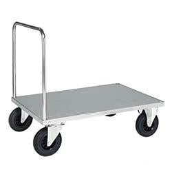 Konga heavy duty galvanised platform trolley, single handle on Productcaster.