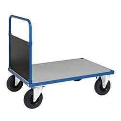 Konga galvanised steel deck platform trucks, single ended panel, braked on Productcaster.