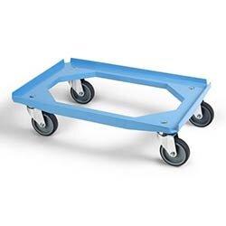 ABS plastic dolly for euro containers - 200kg load capacity on Productcaster.