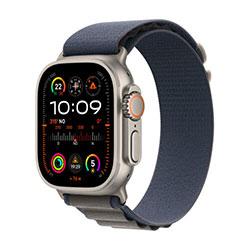 Apple Watch Ultra 2 GPS + Cellular, 49mm Titanium Case w/ Blue Alpine Loop - Small on Productcaster.