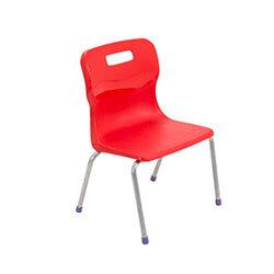 Titan 4 Leg Chair Size 2 Red on Productcaster.