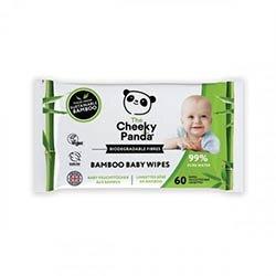 Cheeky Panda Biodegradable Bamboo Baby Wipes Packet of 60 Wipes (Pack of 12) BABYW-GBR on Productcaster.