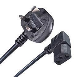 connektgear 2m UK Mains Power Cable UK Plug to Right Angled C13 Socket on Productcaster.