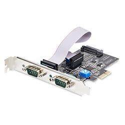 StarTech.com 2-Port Serial PCIe Card, Dual-Port PCI Express to RS232/RS422/RS485 (DB9) Serial Card, Low-Profile Brackets Incl., 16C1050 UART, Windows/ on Productcaster.