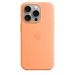 Apple iPhone 15 Pro Silicone Case with MagSafe - Orange Sorbet on Productcaster.