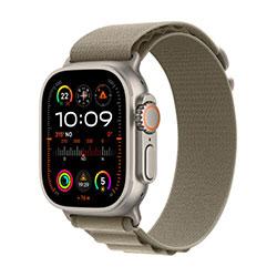 Apple Watch Ultra 2 GPS + Cellular, 49mm Titanium Case w/ Olive Alpine Loop - Small on Productcaster.