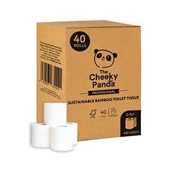 Cheeky Panda 2-Ply Toilet Tissue 400 Sheets (Pack of 40) PFB2BTOILT40 on Productcaster.