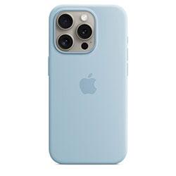 Apple iPhone 15 Pro Silicone Case with MagSafe - Light Blue on Productcaster.