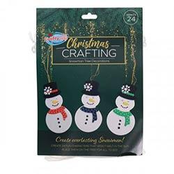 Crafty Bitz Pack of 24 Christmas Crafting - Snowman Tree Decorations Ideal for Holiday Crafts on Productcaster.