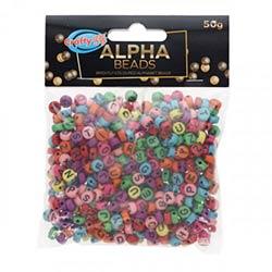 Crafty Bitz 50G Coloured Alpha Beads - Assorted Vibrant Beads for Crafting on Productcaster.