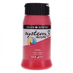 Daler Rowney System3 500Ml Acrylic Paint - Crimson Deep Red Shade for Artistic Creations on Productcaster.