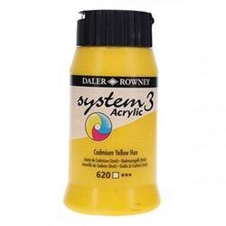 Daler Rowney System3 500Ml Acrylic Paint - Cadmium Yellow Hue Vibrant Paint for Artists on Productcaster.