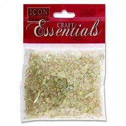 Icon Craft Sequins Pack 40g Pearl White - Craft Embellishments on Productcaster.