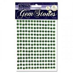 Icon Craft Self-Adhesive Gem Stones Pack 210 - 6mm Pearl Green on Productcaster.