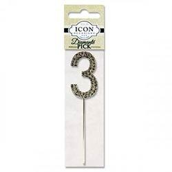 Icon Occasions Diamante Pick 10.5cm Silver - Number 3 on Productcaster.